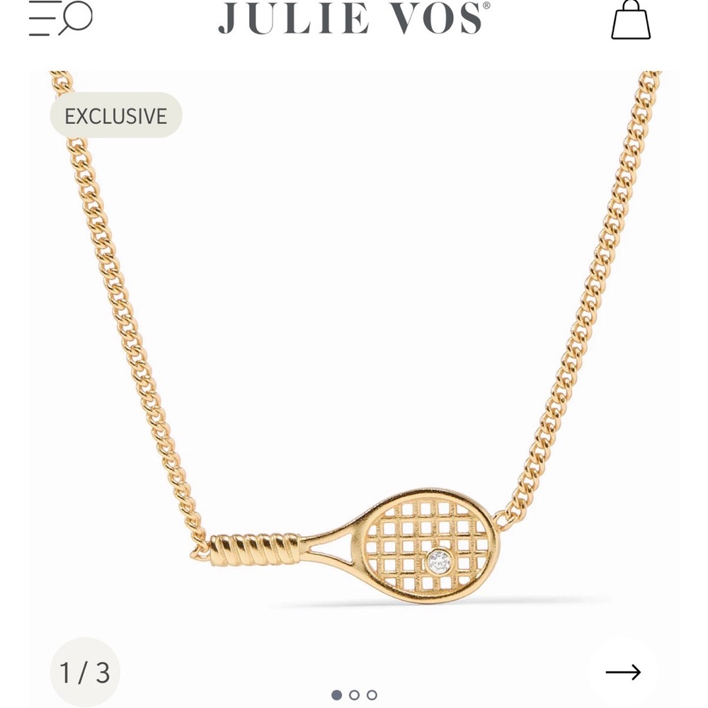 Julie Vos Tennis Racquet Delicate Necklace - Picture 4 of 6